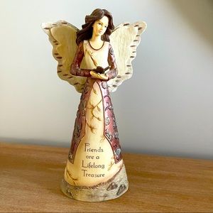 Copper friends 9” tall angel figurine.